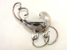 Sterling Bell Flowers Pin Silver Vintage Folmere Denmark