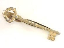 Hickok Skeleton Key Tie Clip Clasp Vintage