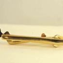 Golf Clubs Tie Clip Clasp Two Tone Ball Vintage Nice
