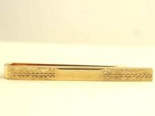 Classic Tie Bar Etched Vintage Substantial Looks Real