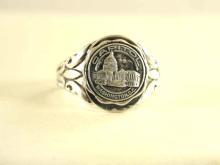 Vintage Capitol Ring Washington DC Sterling Silver Signed