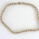 Gold Rope Bracelet 14K Vintage 3.2mm Length 8 Inches