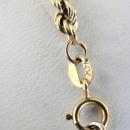 Gold Rope Bracelet 14K Vintage 3.2mm Length 8 Inches