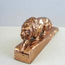 Bronzed Lion Figure Sculpture Vintage Heavy Statue