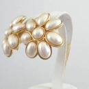 Fabulous Faux Pearl Earrings Signed Large Vintage