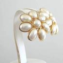 Fabulous Faux Pearl Earrings Signed Large Vintage
