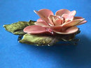 Varigated Flower Pin,Resin?,Pink/Wht,Vintage