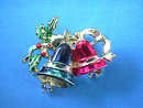 Christmas Bells Pin,Enamel,R/S,Vintage,Fab!