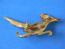 Glitzy Road Runner Pin,Enamels,R/Ss,Vint,Signed