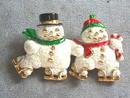 Mr. & Mrs. Snowman Pin signed by A.J.C.