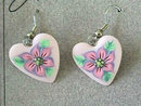 Signed Heart Earrings,Artisan,Fr Hooks,New on Card