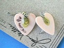 Signed Heart Earrings,Artisan,Fr Hooks,New on Card