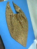 Whiting Gold Mesh Bib,Davis,Vintage,Necklace