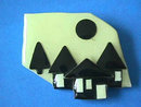 Lucinda House Pin,Blk & Wht,Full Moon,Nice!