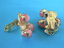 PINK Moonglow Set Settings Enamel VintUnqiue Gorgeous