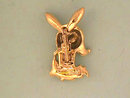 Signed Christmas Deer Head Holly Pin Vintage