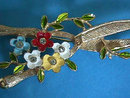 Enamel Garden Shears Pin Flowers R/Ss Pruning