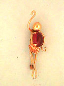 Red Belly Dancer Ballerina Pin G/F Van Dell Vintage