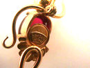Red Belly Dancer Ballerina Pin G/F Van Dell Vintage