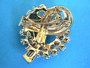 Stunning Red Aurora Bourealis Pin Knot Vintage