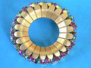 Aurora Bourealis Pin Vintage 24+Stones Prong