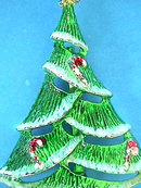 BJ Christmas Tree Pin Candy Canes Vintage