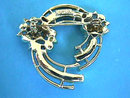 LISNER AB Topaz Rhinestones Pin Brooch Vintage