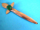 OLD Sword Brooch Pin Green Stone Lg Kilt