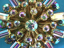 AB Snowflake Pin Brooch Gorgeous Vintage 2.25 in