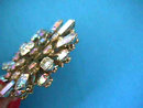 AB Snowflake Pin Brooch Gorgeous Vintage 2.25 in
