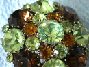 Fall Colors Cushion Pin Brooch Vintage Stunning