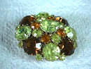 Fall Colors Cushion Pin Brooch Vintage Stunning