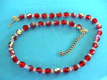 Austrian RED Crystal Neck AB Vintage Gorgeous!