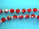Austrian RED Crystal Neck AB Vintage Gorgeous!