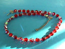 Austrian RED Crystal Neck AB Vintage Gorgeous!