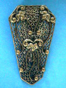 Czech Fur Clip Pin Brooch Filigree OLD