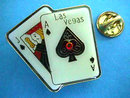 Las Vegas Gambling Pin Blinks Ace Jack Cards