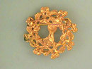 Christmas Deer Wreath Pin Enamel Vintage