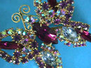 Multi Butterfly Pin Brooch Colors Vintage Beautiful!