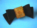 BAKELITE Bow Shoe Clips Black Velvet Fabulous