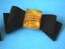 BAKELITE Bow Shoe Clips Black Velvet Fabulous