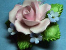 DENTON Rose Brooch Pin Porcelain Vintage Perfect