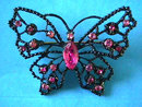 DODDS Butterfly Pin Pinks Japanned Vintage