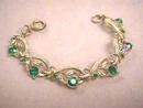 Emerald Green Flower Bracelet,G/T,Germany