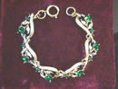 Emerald Green Flower Bracelet,G/T,Germany