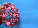 PINK Rhinestones Pin Brooch Prong Set Vintage