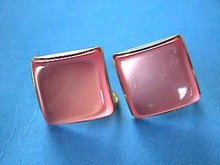 PINK Moonglow Earrings Squares Vintage