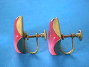 PINK Moonglow Earrings Squares Vintage