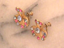 Pretty Trefoil Earrings Pastel Vintage Book Piece