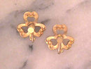 Pretty Trefoil Earrings Pastel Vintage Book Piece